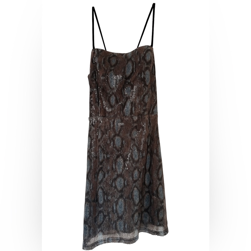 J.O.A. Blue Multi Sequin Dress
